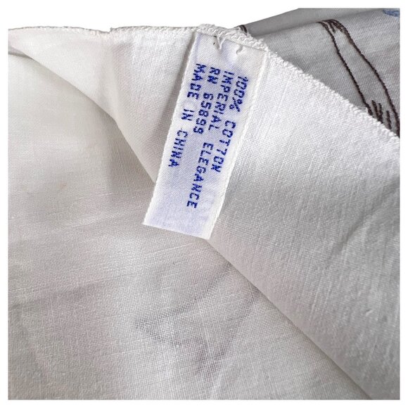 New Floral Sonata Embroidered Tablecloth Oval Oblong 68”x84" Imperial Elegance - Picture 6 of 6